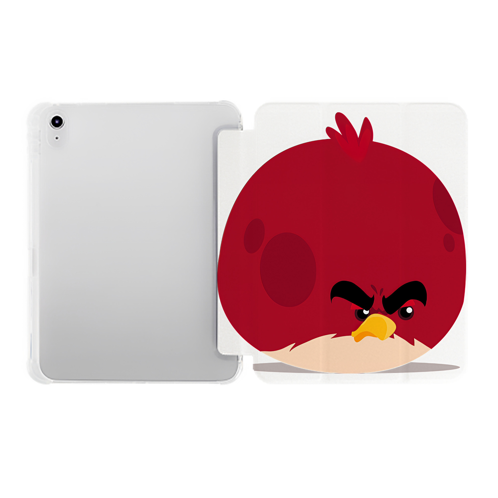 （画像用） Angry Birds アングリーバード IPad ケース ペン収納付き 三つ折りスタンド PUレザー×シリコン 対応機種9.5/10.5/10.9インチ